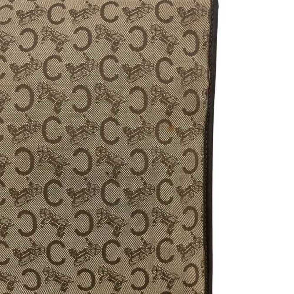 Celine clutch bag ec-24121 beige brown C Macadam canvas leather CELINE metal ... - Picture 7 of 11